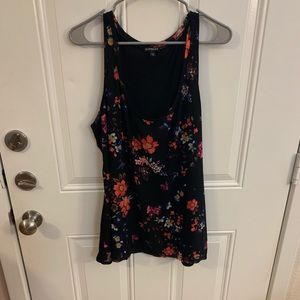 Black Floral Express Tank Top